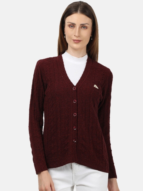 

Monte Carlo Women Maroon Cardigan