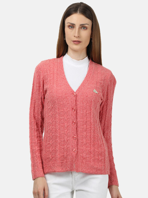 

Monte Carlo Women Coral Cable Knit Front-Open