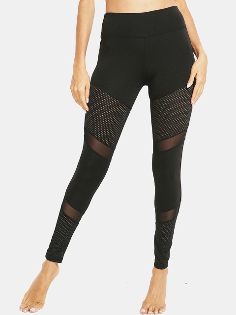 

URBANIC Women Black Panelled Tights