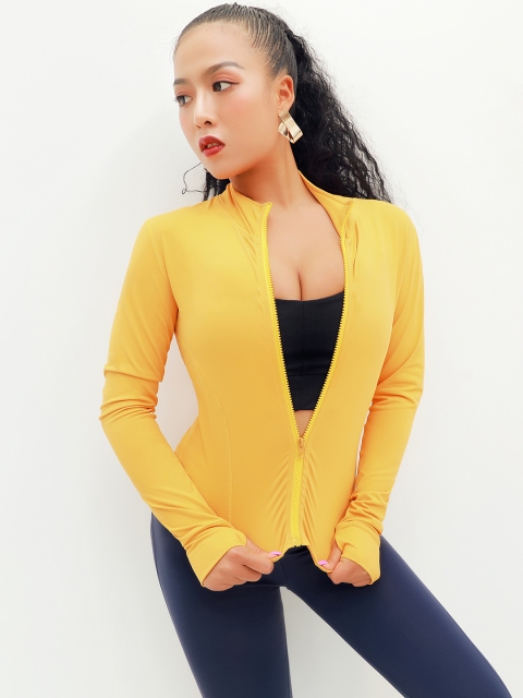 

URBANIC Women Yellow Gym Sporty Jacket