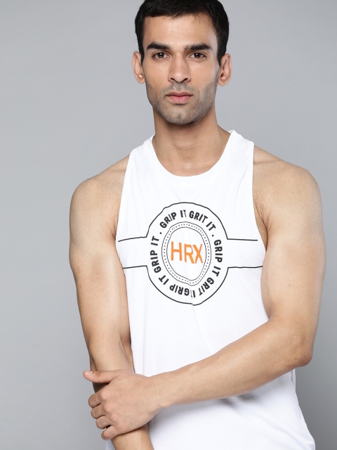 

HRX By Hrithik Roshan Training Men Bright White Rapid-Dry Typography Tshirt