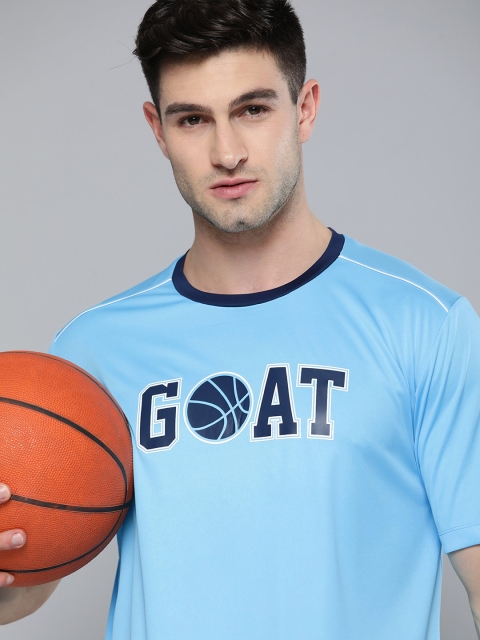 

HRX By Hrithik Roshan Basketball Men Blue Typography Printed Rapid-Dry Tshirts