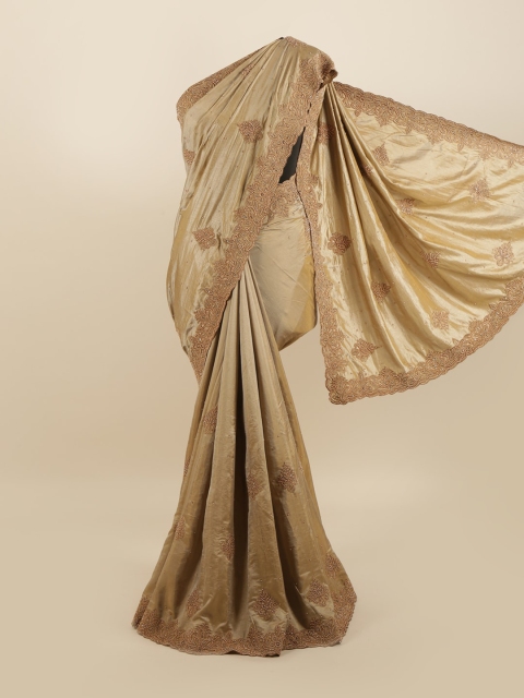 

Pothys Gold-Toned Ethnic Motifs Silk Blend Saree