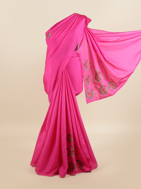 

Pothys Pink Silk Blend Saree