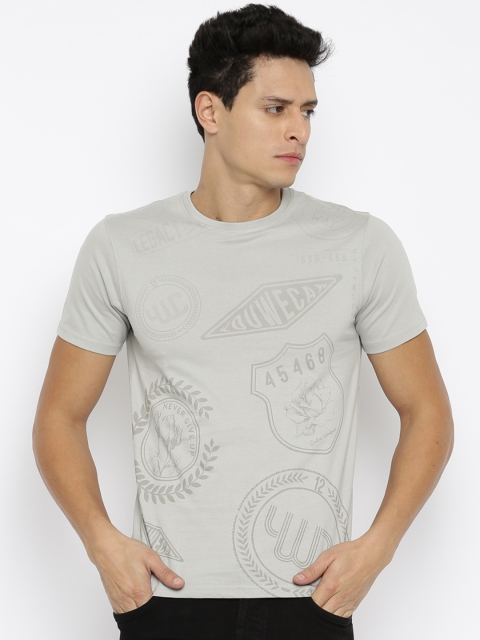 

YWC Men Grey Printed T-shirt
