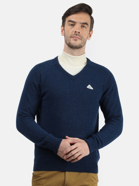 

Monte Carlo Men Navy Blue Solid Pullover