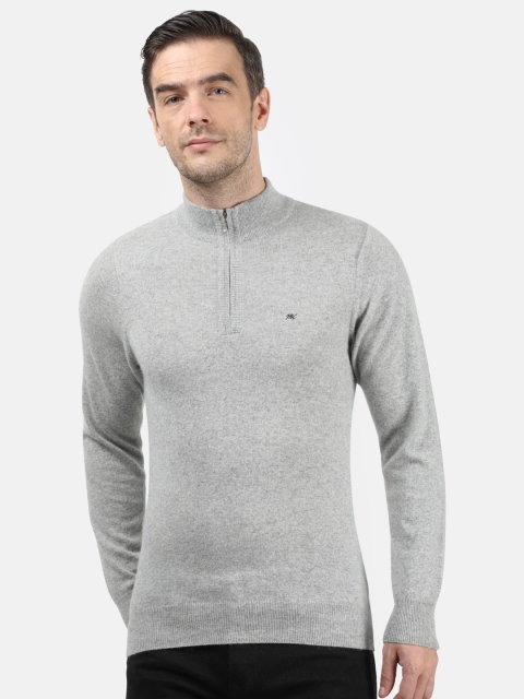 

Monte Carlo Men Grey Solid Pullover