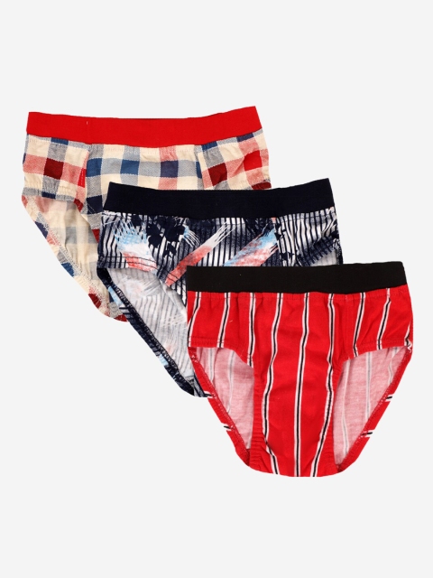 

YK Boys Pack Of 3 Assorted Cotton Briefs YKIC1C311