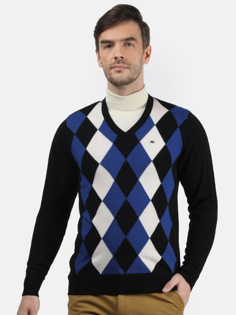 

Monte Carlo Men Black & Blue Printed Pullover