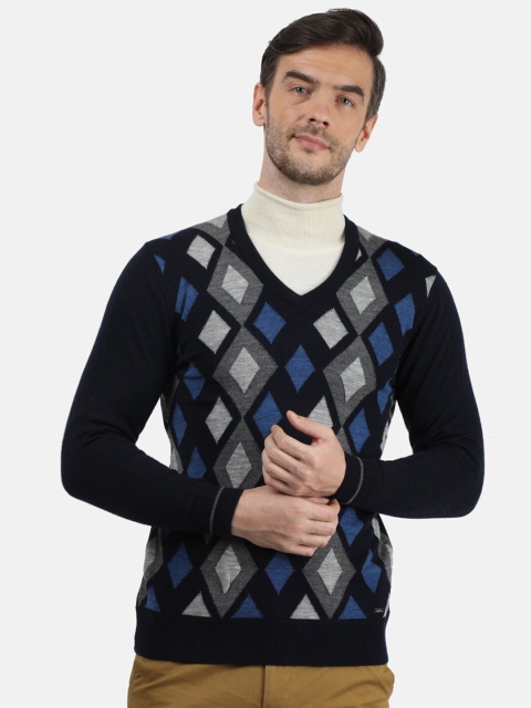 

Monte Carlo Men Black & Grey Printed Pullover