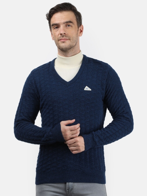 

Monte Carlo Men Blue Cable Knit Pullover