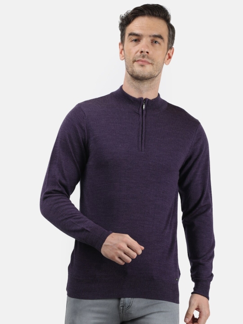 

Monte Carlo Men Purple Woollen Pullover