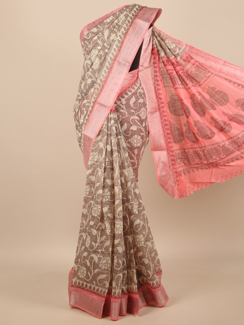 

Pothys Brown & Beige Ethnic Motifs Saree