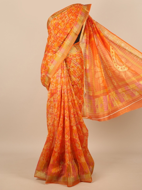 

Pothys Orange Printed Saree