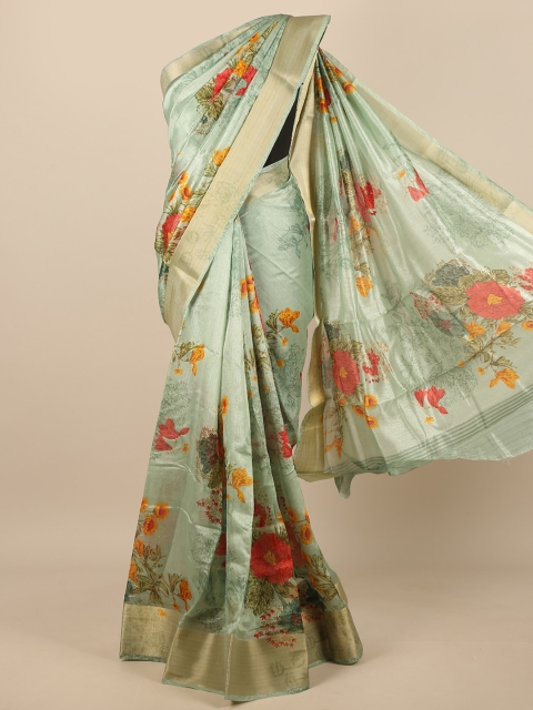 

Pothys Green Floral Saree