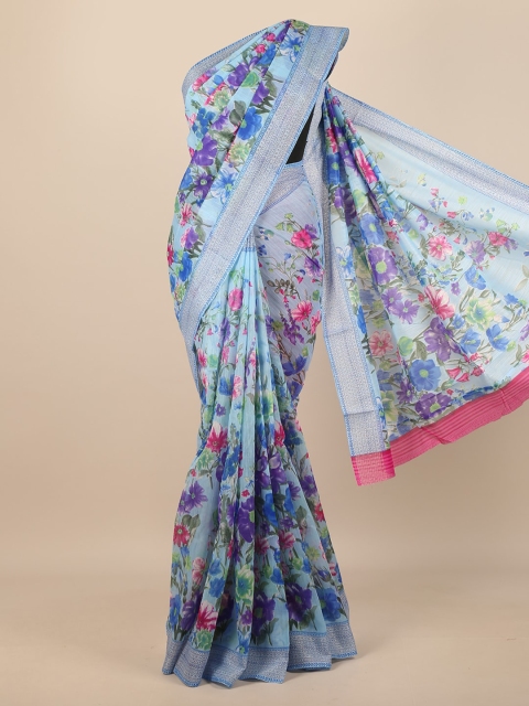 

Pothys Blue Floral Saree