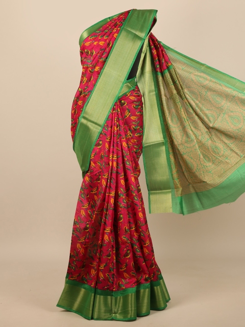 

Pothys Pink & Yellow Ethnic Motifs Saree