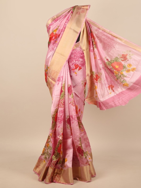 

Pothys Pink Floral Saree