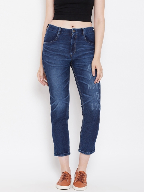 

armure Women Blue Solid Denim Capris