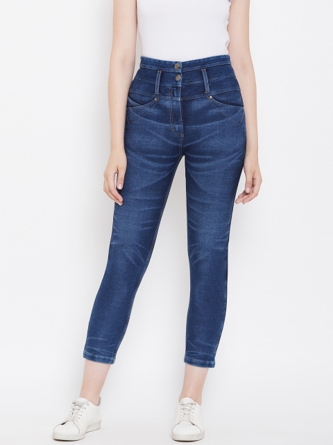 

armure Women Blue Solid Denim Capris