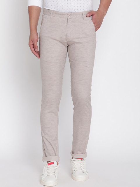 

Octave Men Cream-Coloured Trousers