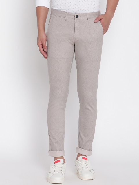 

Octave Men Cream-Coloured Trousers