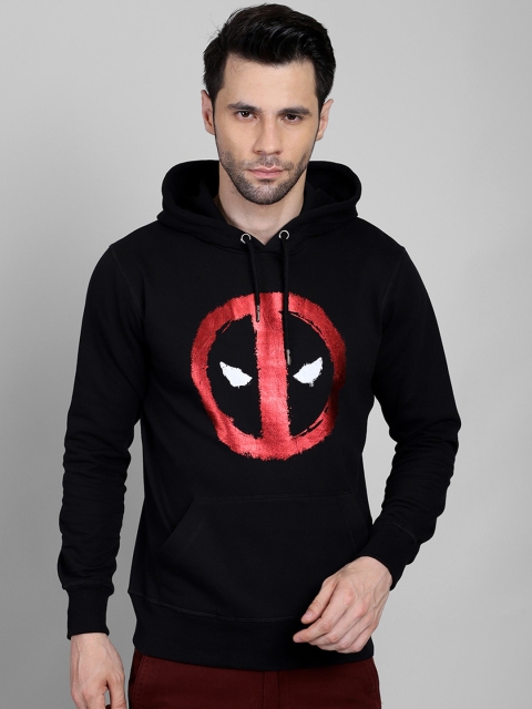 

Free Authority Men Black Deadpool Printed Hooded Sweatshirt