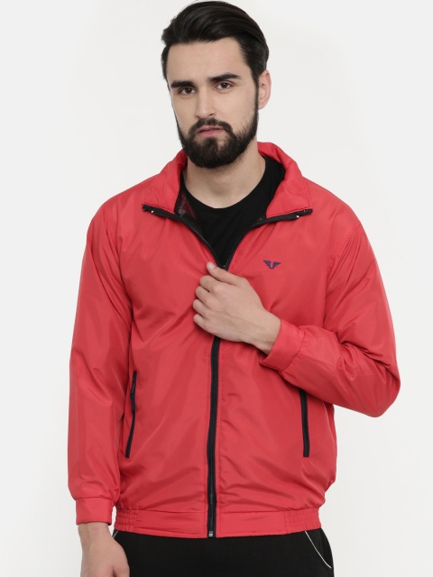 

UNSULLY Men Red Windcheater Bomber Jacket