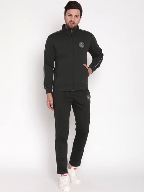 

Octave Men Olive Green Solid Cotton Tracksuit