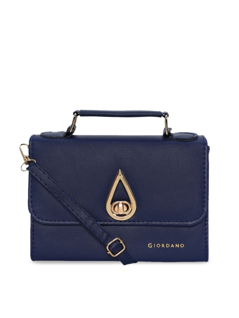 

GIORDANO Navy Blue PU Structured Satchel