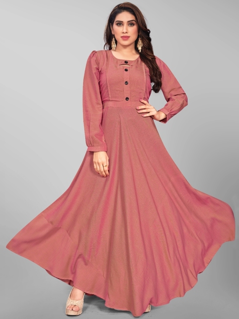 

OM SAI LATEST CREATION Women Rose Patchwork Anarkali Kurta