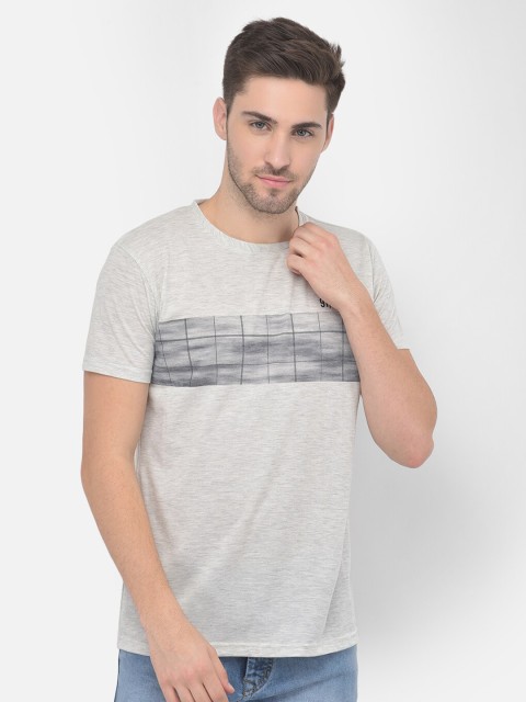 

COBB Men Grey Printed Pockets T-shirt