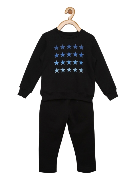 

Sweet Dreams Girls Black & Blue Printed Tracksuits