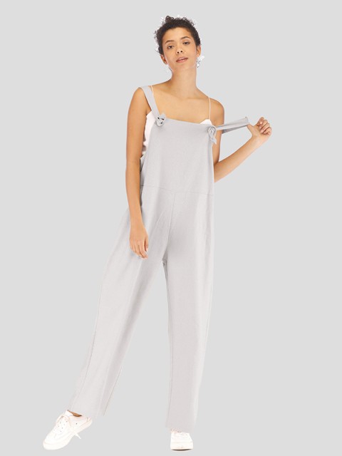 

URBANIC Women Grey Solid Dungarees