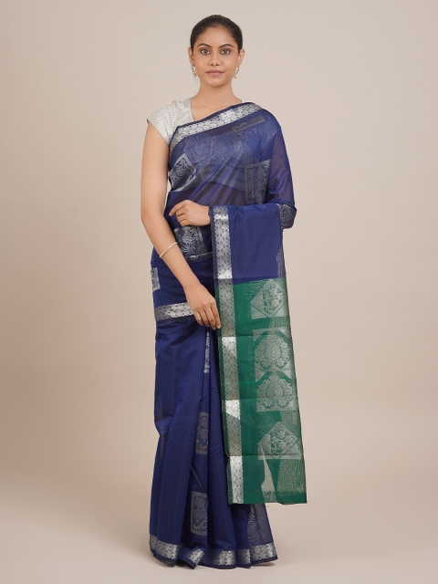 

Pothys Women Blue & Green Woven Designed Saree