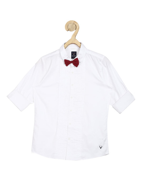 

Allen Solly Junior Boys White Slim Fit Opaque Casual Shirt