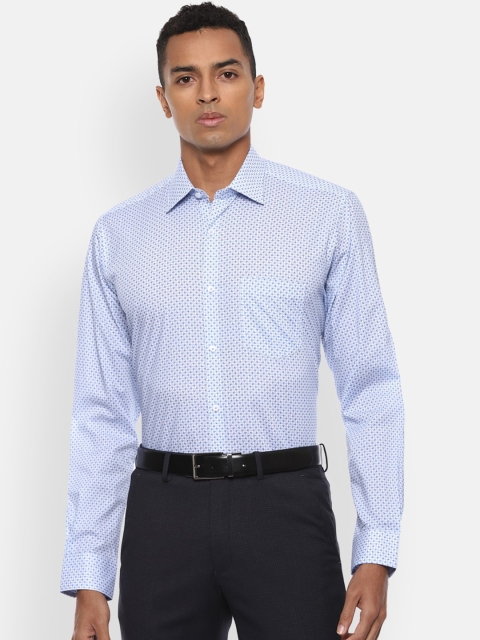 

Van Heusen Men Blue Opaque Printed Formal Shirt