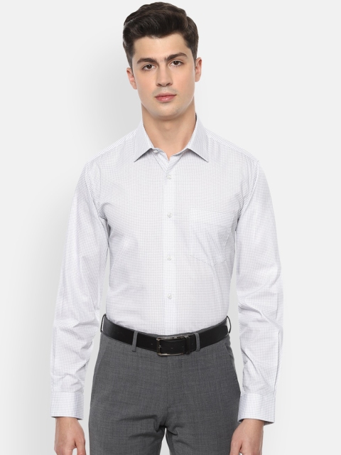 

Van Heusen Men White Opaque Printed Formal Shirt