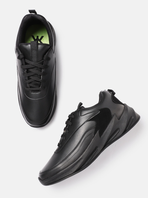 

Kook N Keech Men Black Solid Sneakers