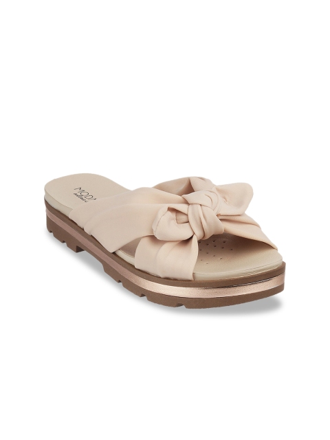 

MODARE Women Pink Open Toe Flats with Bows