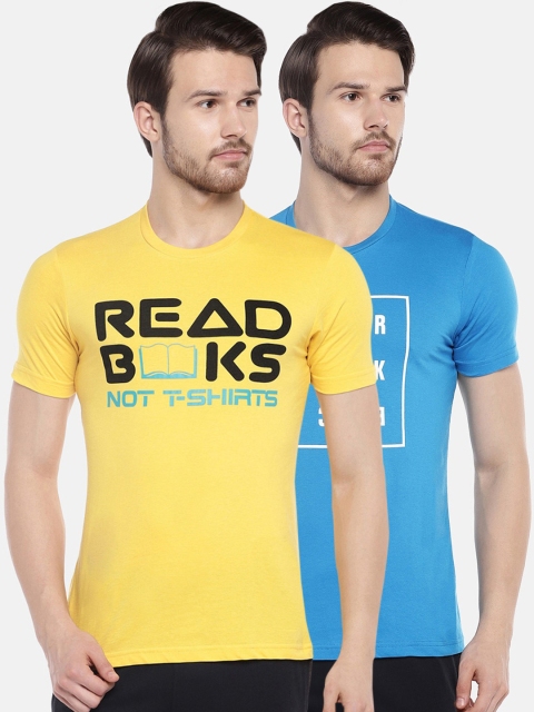 

Sweet Dreams Men Pack Of 2 Assorted Printed Pure Cotton Lounge T Shirt
