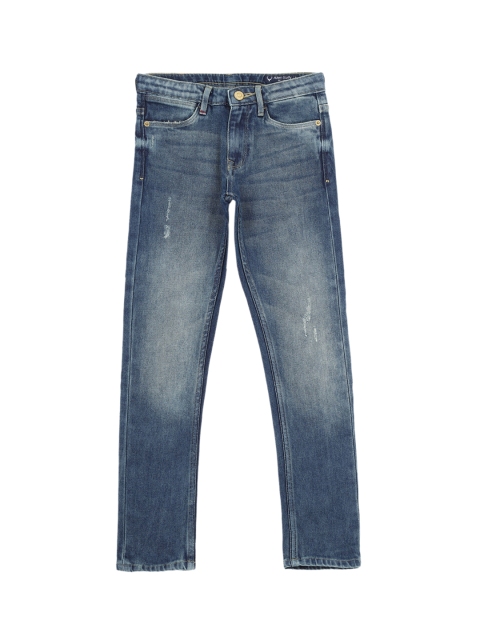 

Allen Solly Junior Boys Blue Skinny Fit Low Distress Heavy Fade Jeans