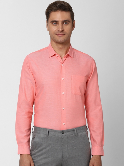 

Peter England Elite Men Pink Slim Fit Opaque Casual Shirt
