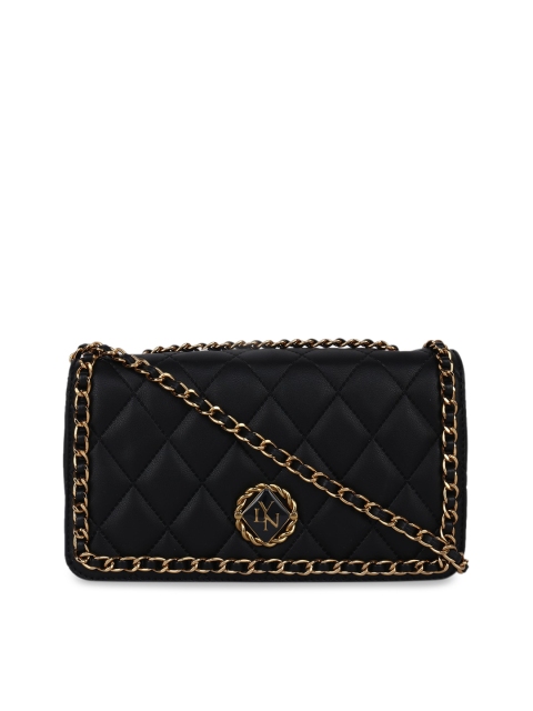 

LYN Black PU Structured Handheld Bag with Quilted