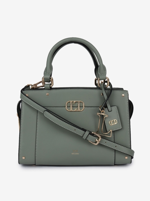 

LYN Green PU Structured Handheld Bag