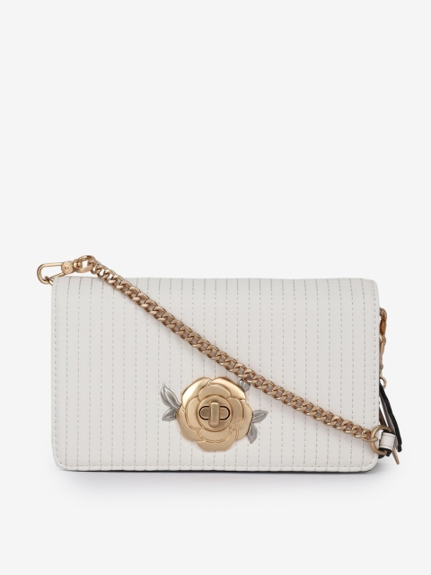 

LYN Off White PU Structured Sling Bag