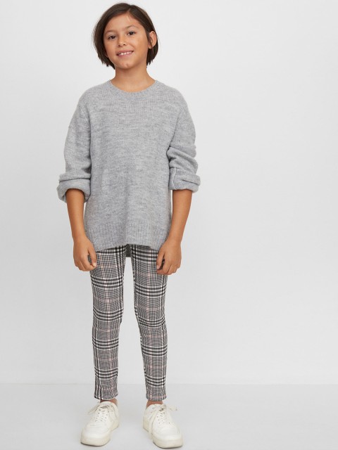 

H&M Kids Girls Grey Checkered Leggings