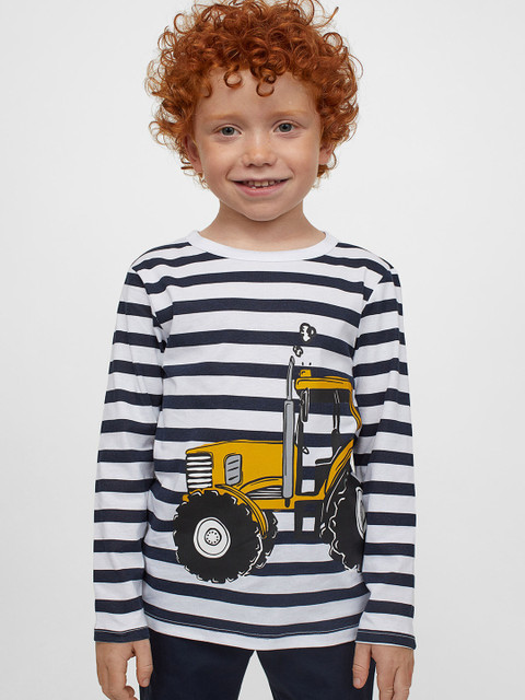 

H&M Kids Boys Cotton jersey top, White