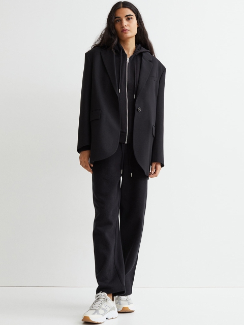 

H&M Women Black Solid Sweatpants