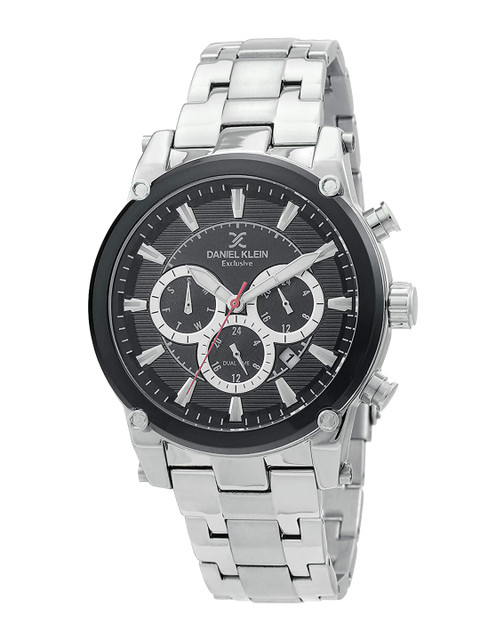 

Daniel Klein Men Black Patterned Dial & Silver Toned Straps Analogue Watch DK.1.12297-2